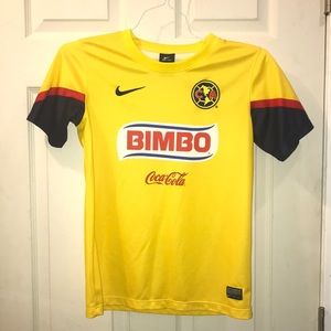 Authentic Boys Nike Club America Soccer Jersey LG